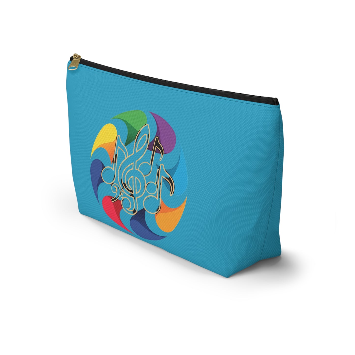 Music Notes Accessory Pouch — Colorful Treble Clef Cosmetic Bag