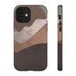 Abstract Earthtone Phone Case — Brown Layered Rugged Tough Case
