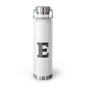 Personalized Copper Insulated Water Bottle, 22oz - "E" Custom Monogram