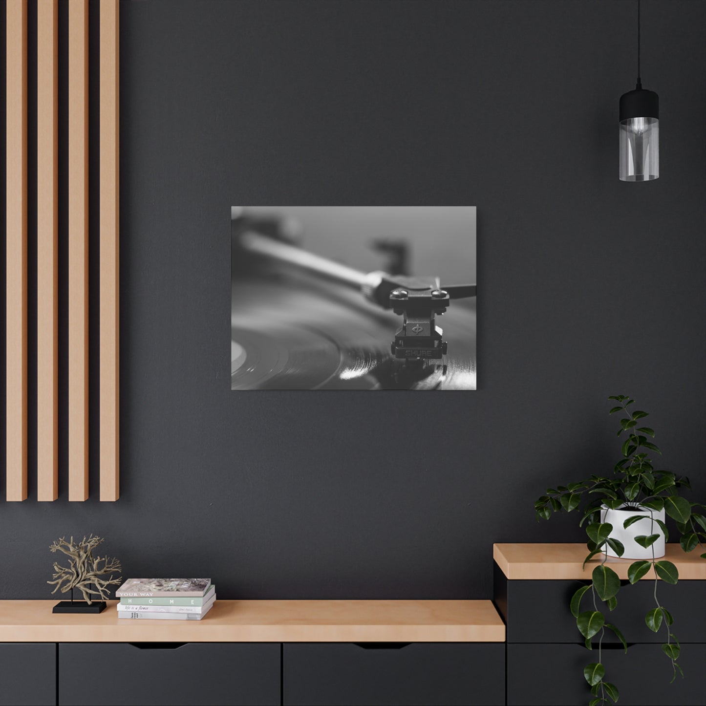 Vinyl Turntable Matte Canvas Print — Stretched 1.25" Wall Art