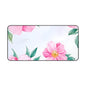 Pink Floral Desk Mat — Blossom Mouse Pad for Desk Decor