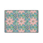 Floral Kaleidoscope Heavy-Duty Floor Mat — Pink Petal Outdoor/Entry Rug