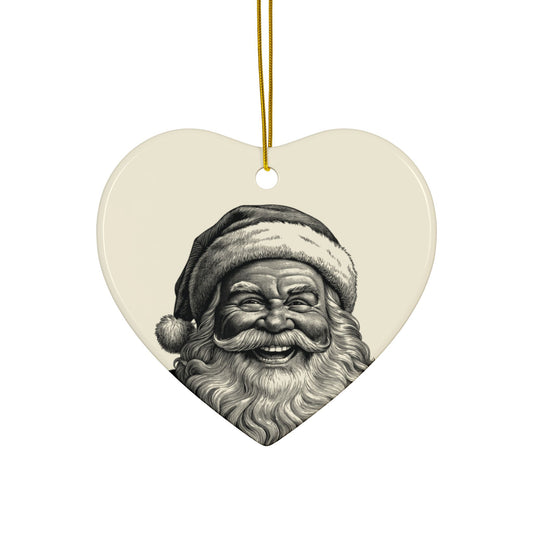 Festive Ceramic Ornaments, 2-Sided Print for Christmas Decor, Personalized Holiday Gifts, Winter Decorations, Santa Claus Ornaments