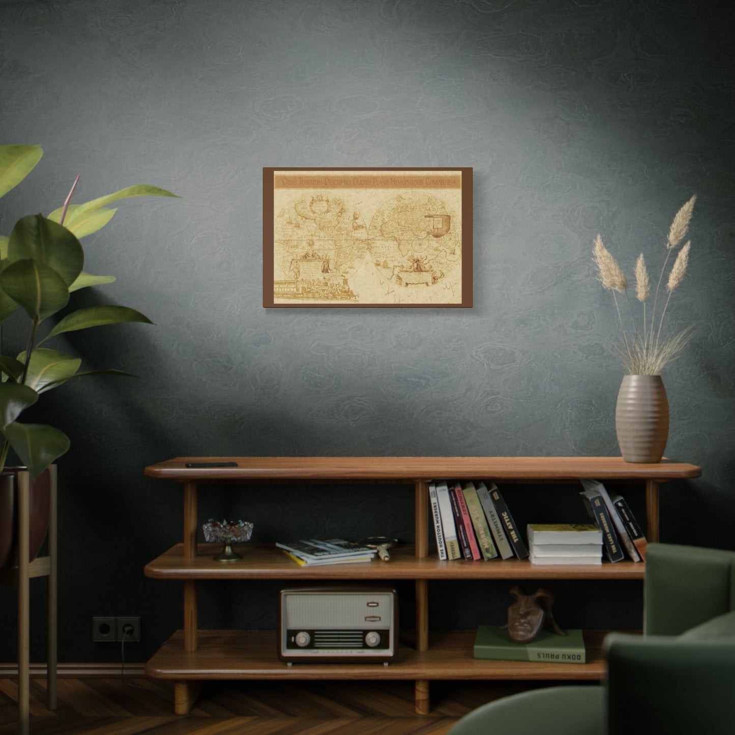 Vintage World Map Canvas Print — Matte Stretched Wall Art