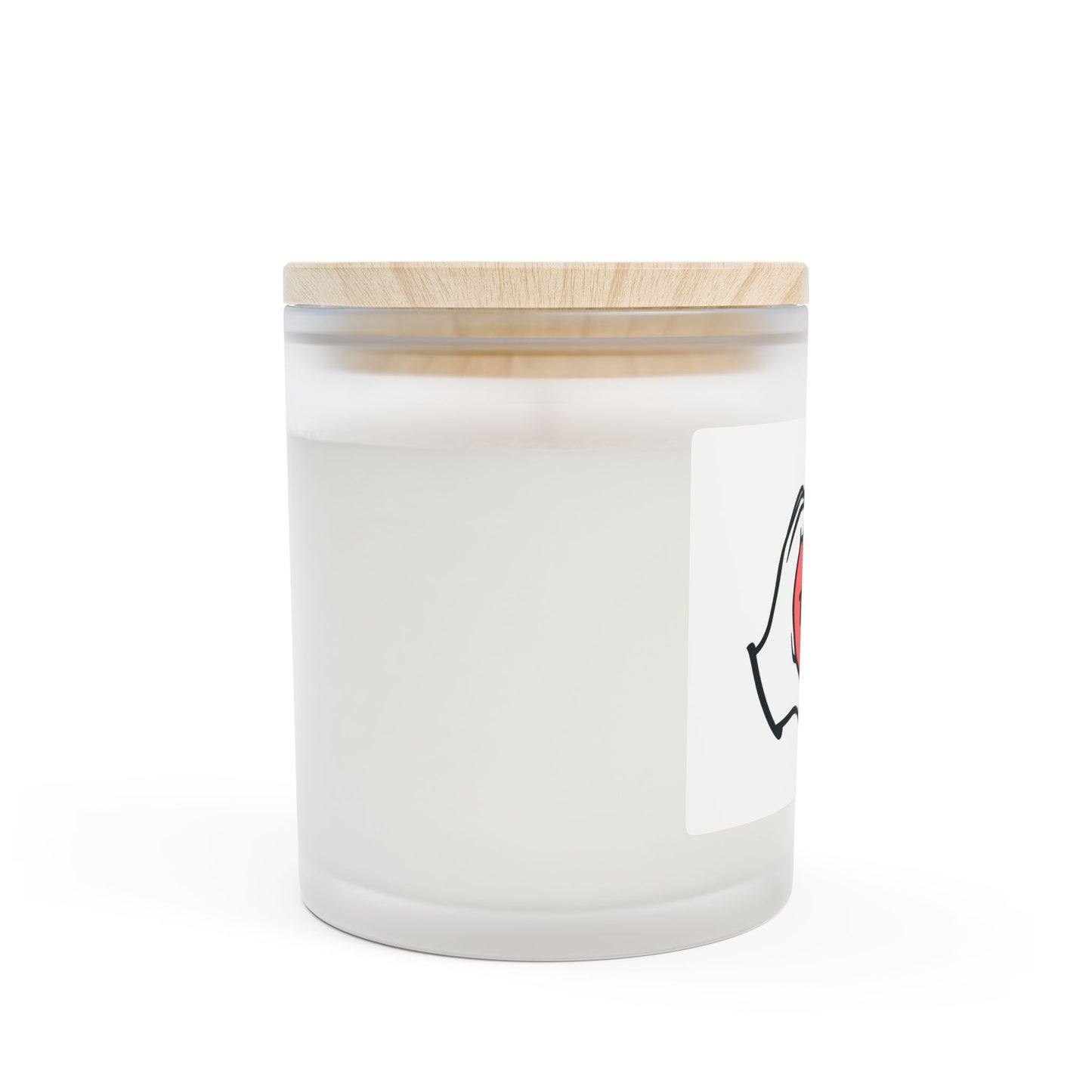 Thank You Heart Frosted Glass Candle — 11 oz Scented Gift