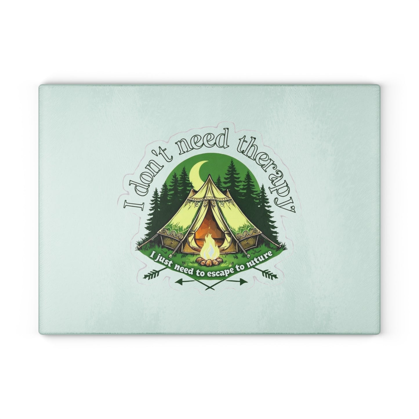 Outdoor Escape Glass Cutting Board - Perfect for Camping Lovers