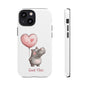 Cute Hippo Phone Case - Good Vibes Design, Animal Lover Gift, Fun Accessory, Birthday Present, Phone Accessories