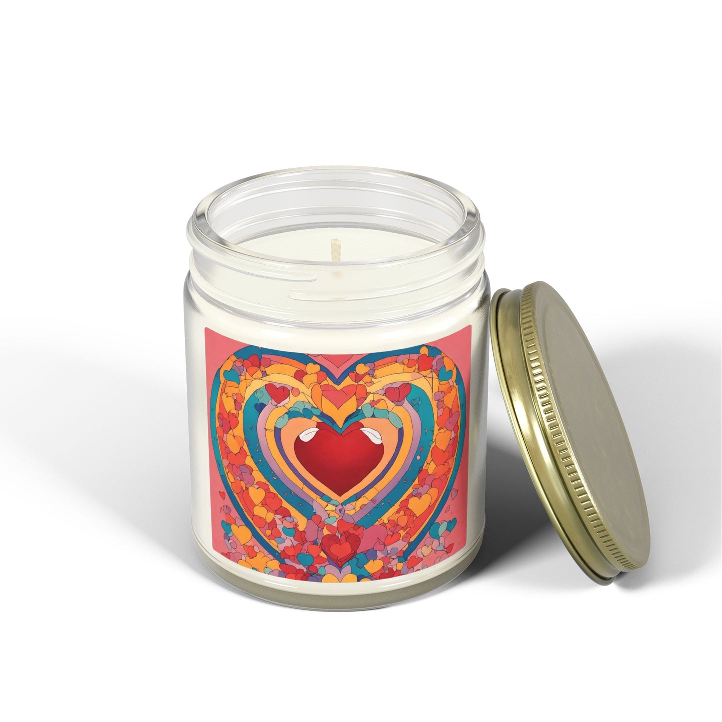 Heart Art Scented Candle – Coconut Apricot Wax (4oz & 9oz)