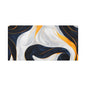Abstract Navy & Gold Swirl Matte Canvas Wall Art