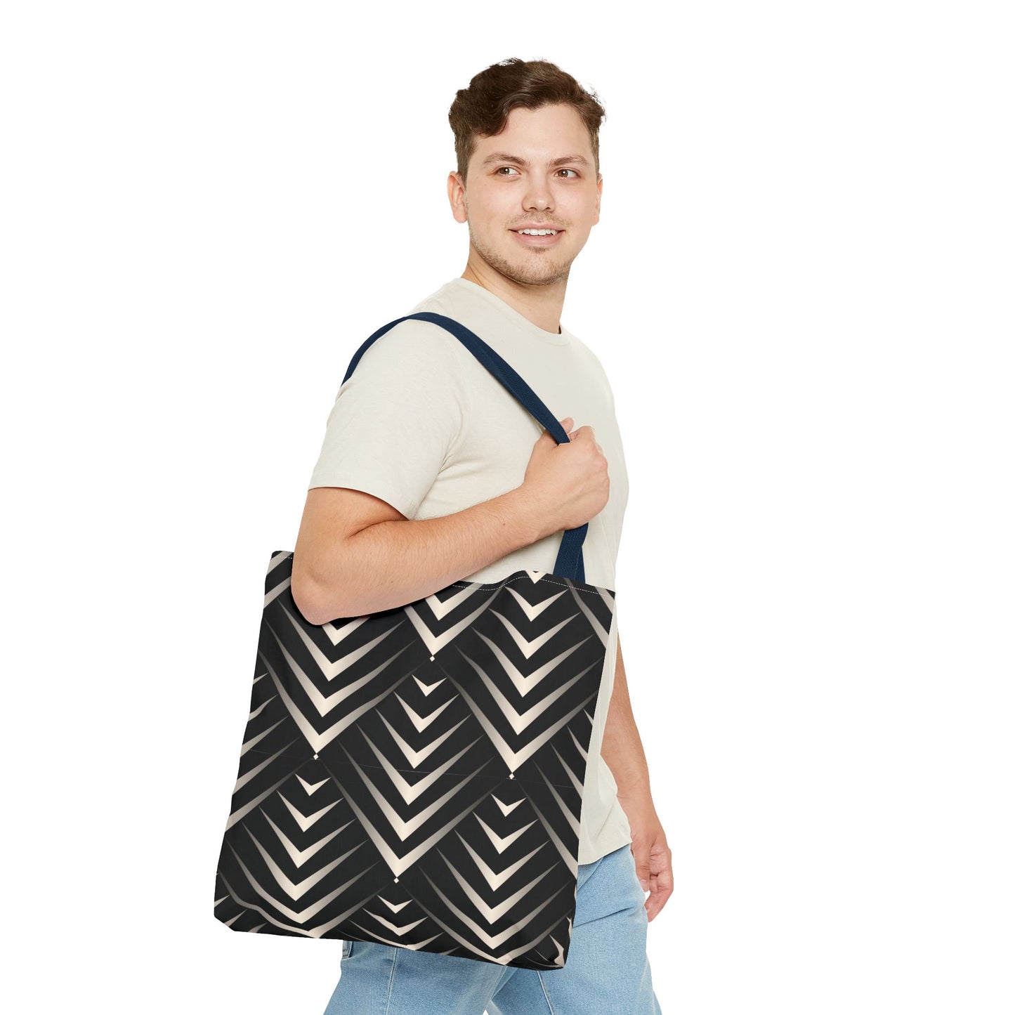 Chic Geometric Tote Bag, Stylish Everyday Bag, Reusable Shopping Tote, Eco-Friendly Gift, Fashion Accessory for All Occasions