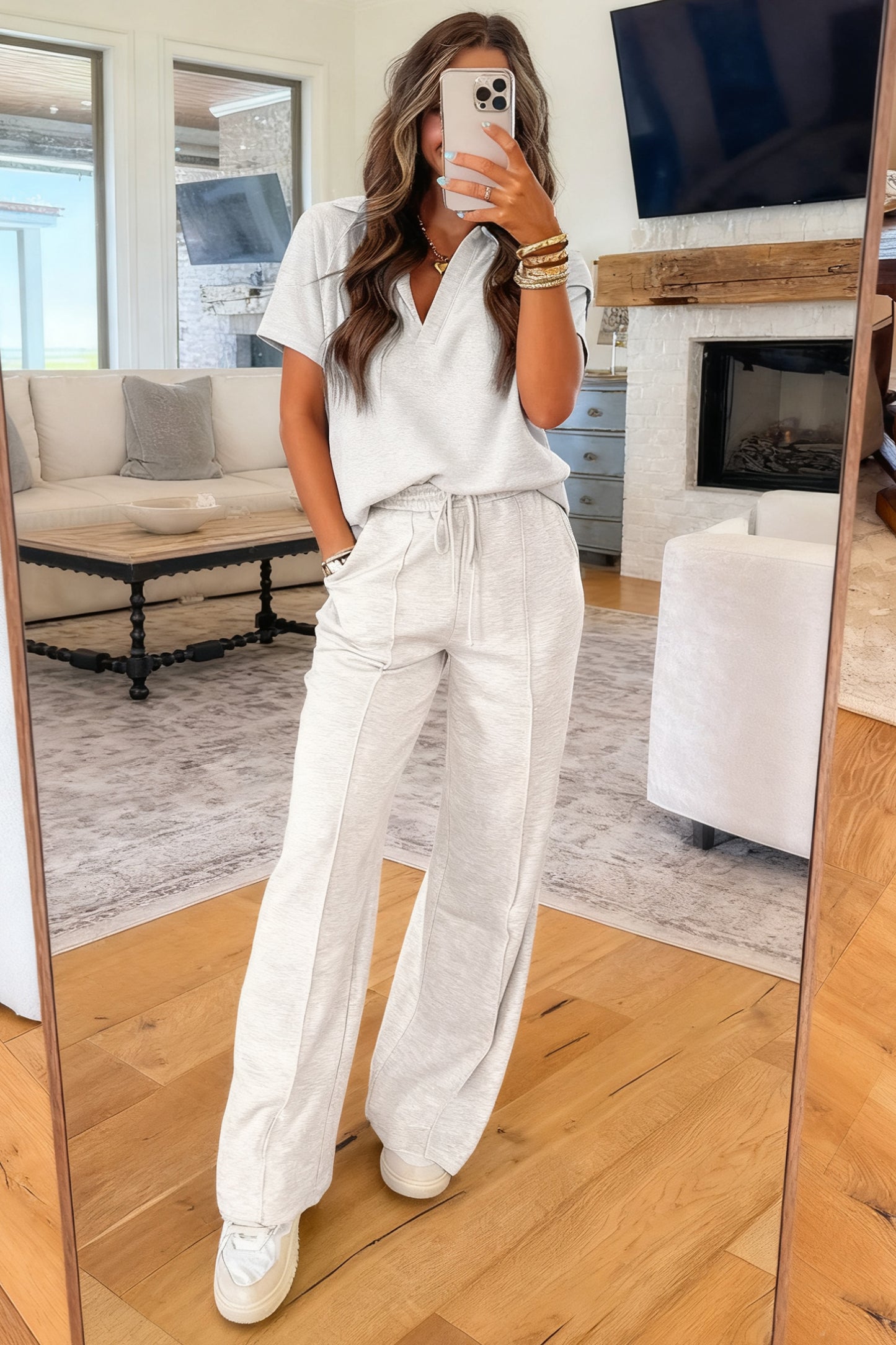 Polo Tee Casual Pant Set
