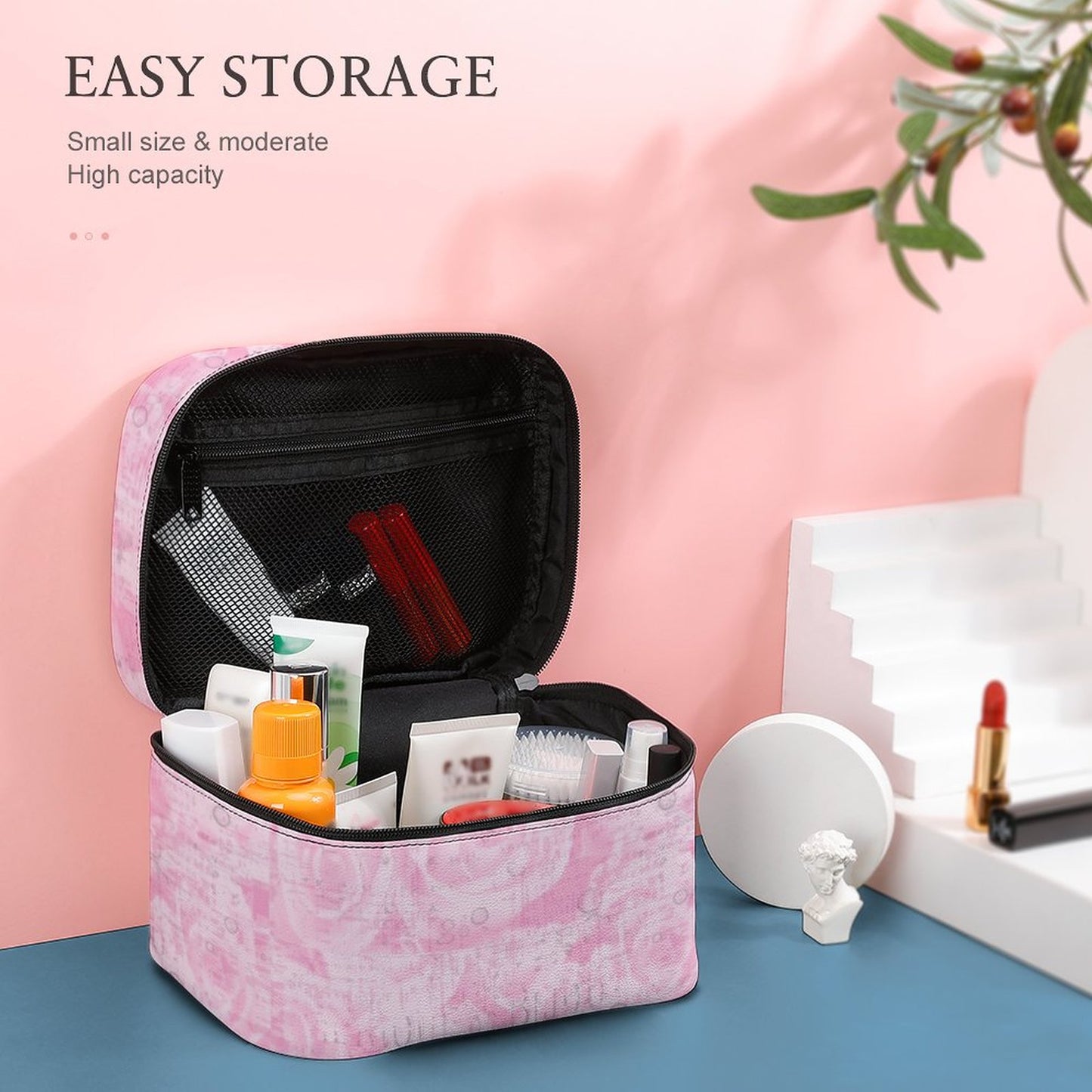 Make-up bag with Lychee pattern