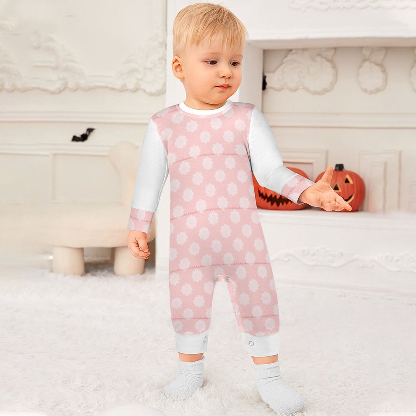 Baby Romper Pink Flowers