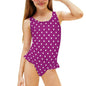 Girls Ruffle Trim One Piece Swimwear