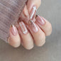 Press-on nails finished product wholesale Press-on nails, French Phnom Penh gold foil plaid nail patch Press-on nails