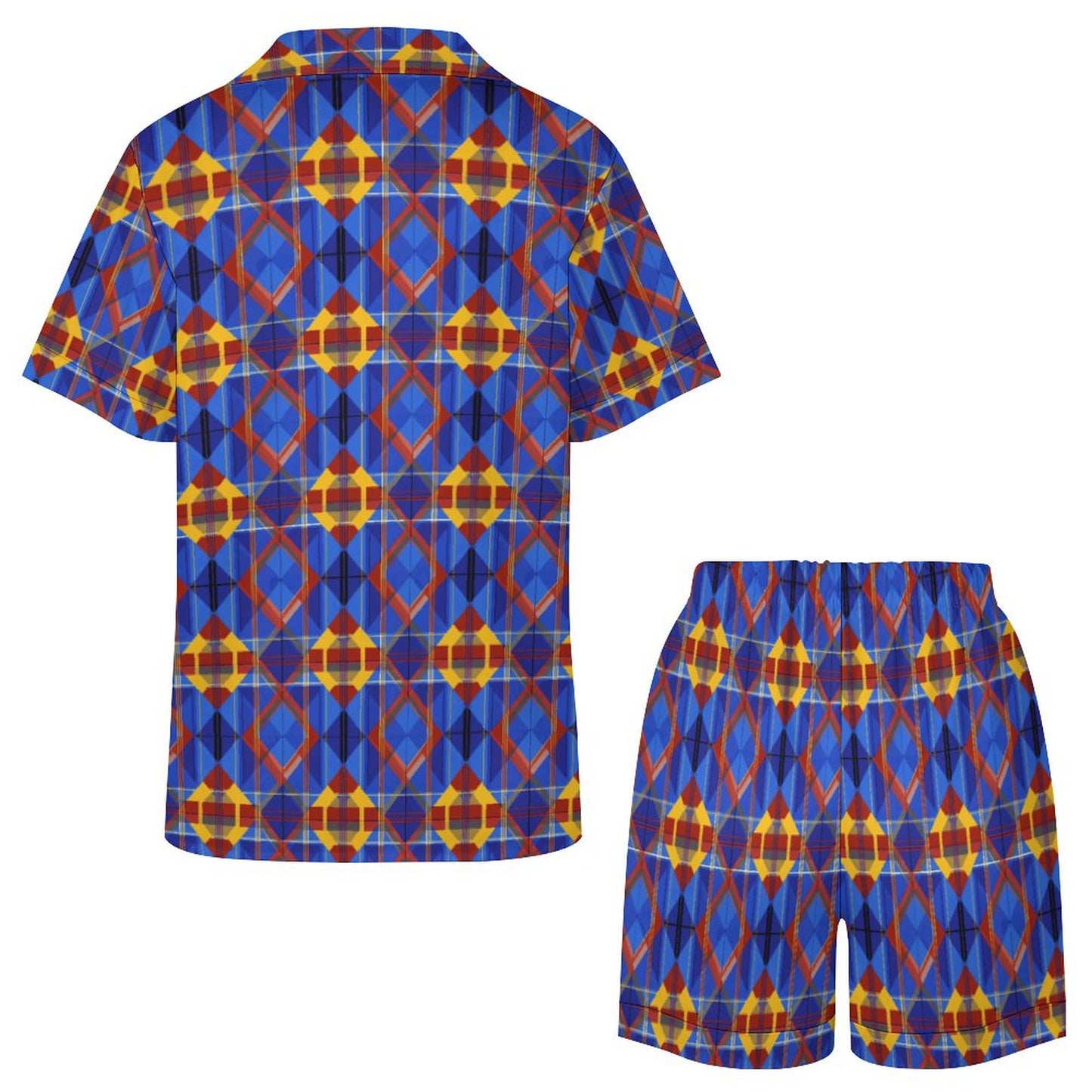 Worn-effect Fabric Women Satin Pajama Set