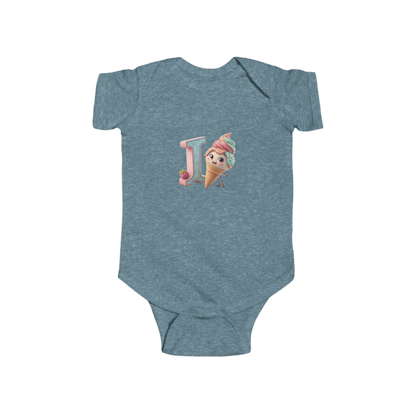 Adorable Personalized Baby Bodysuit, Infant Outfit - letter I, Baby Shower Gift, Toddler Clothing, Cute Baby Onesie