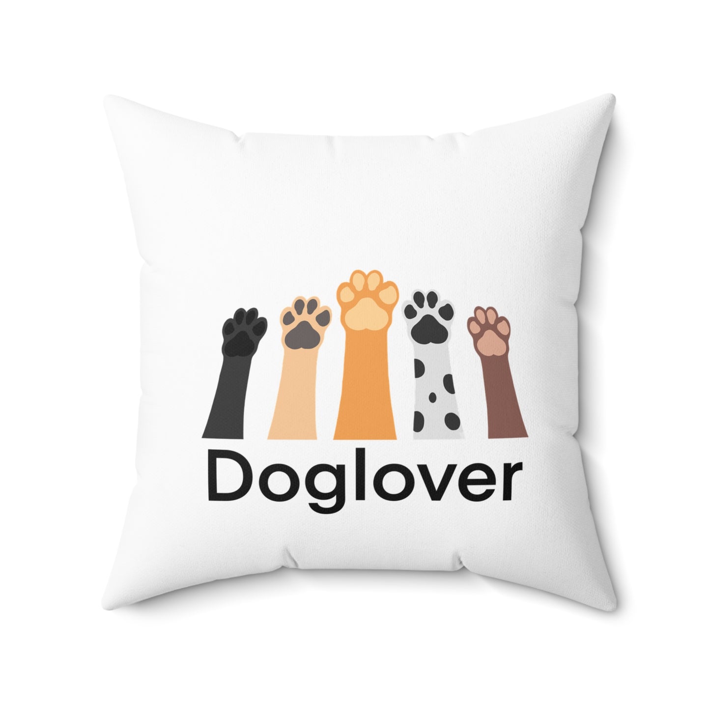 Doglover Paw Print Decorative Pillow — Cute Dog Rescue Gift