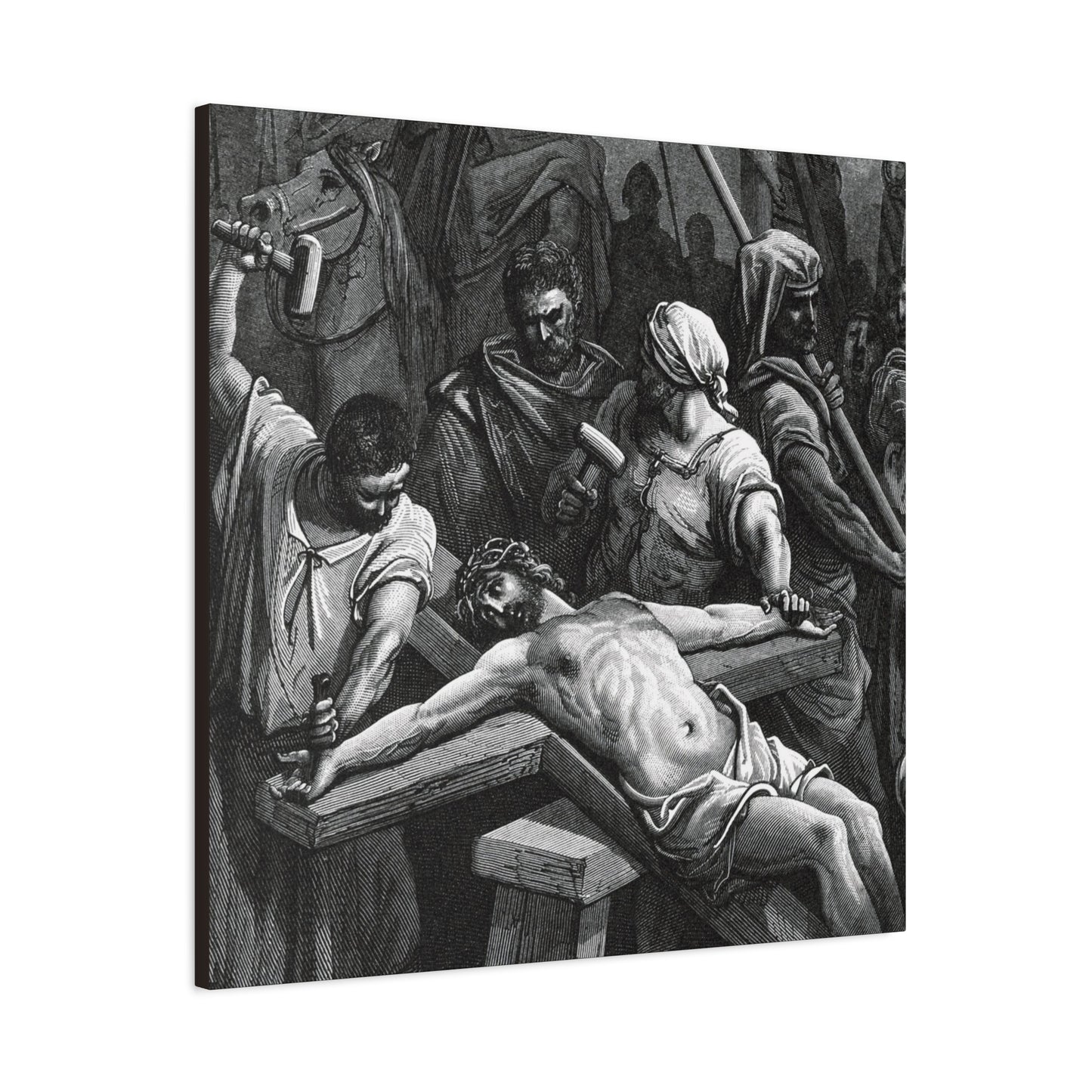 Crucifixion Art Matte Canvas Print – Stretched Religious Wall Decor