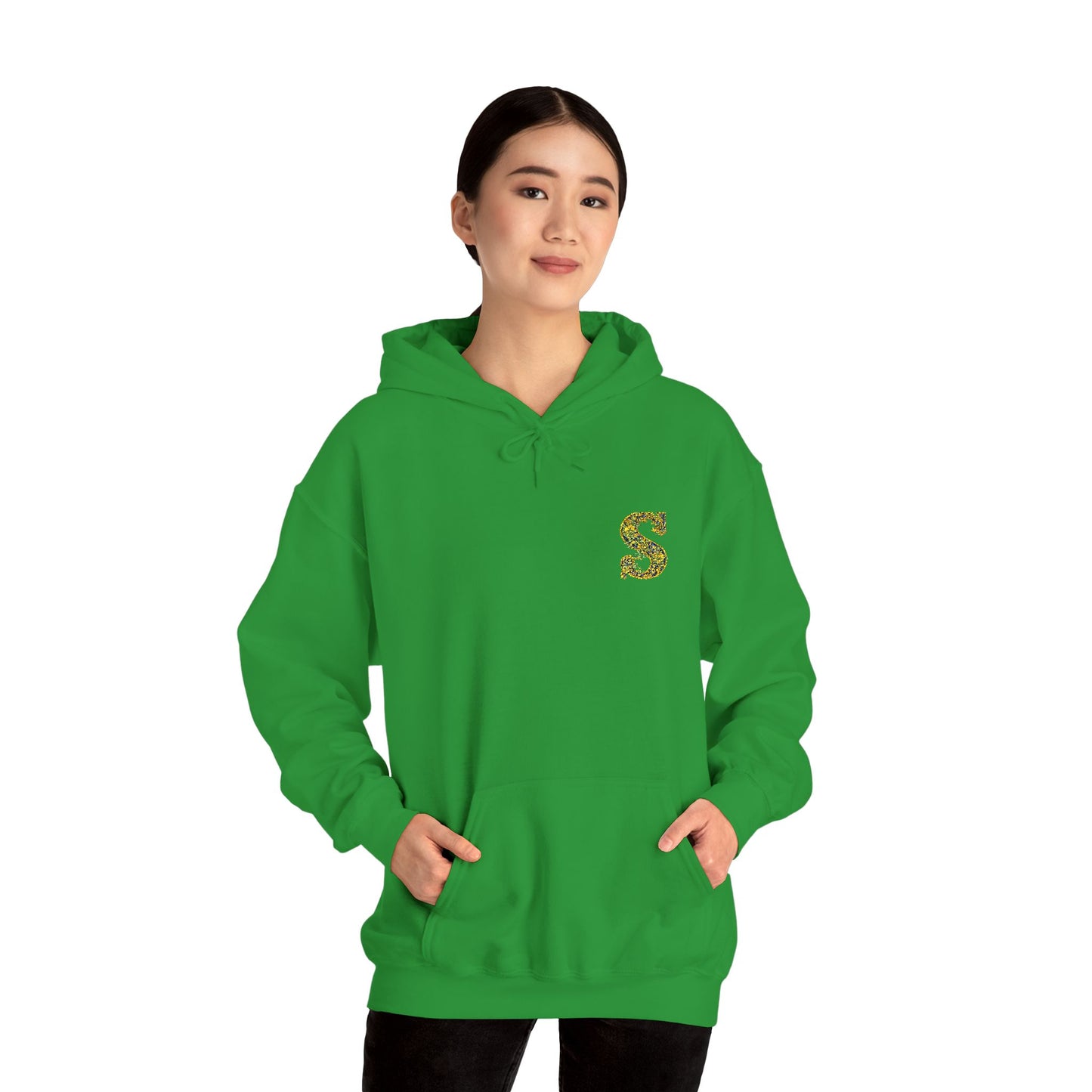 Floral S Initial Hoodie — Monogrammed Flower Letter Sweatshirt