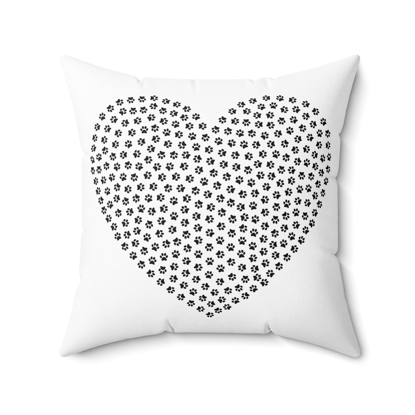 Heart of Tiny Paw Prints Pillow — Pet Lover Decorative Throw Pillow