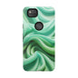 Stylish Phone Case, Tough Case, Green Abstract Design, Cell Phone Cover, Unique Gift, Trendy Accessory