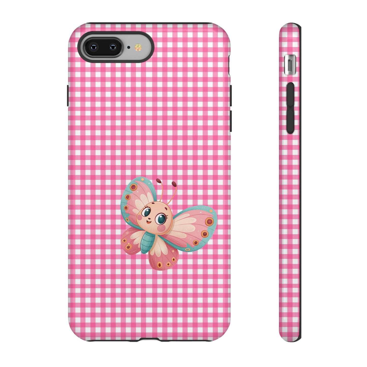 Cute Butterfly Phone Case, Tough Cases, Floral Phone Accessory, Gift for Her, Spring Fashion, Kids' Birthday Present, Pastel Aesthetic