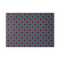 Geometric Star Tile Glass Cutting Board — Red & Teal Kitchen Decor