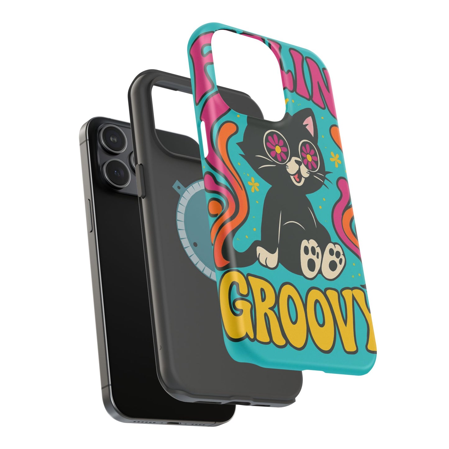 Groovy Cat Magnetic Impact-Resistant Phone Case
