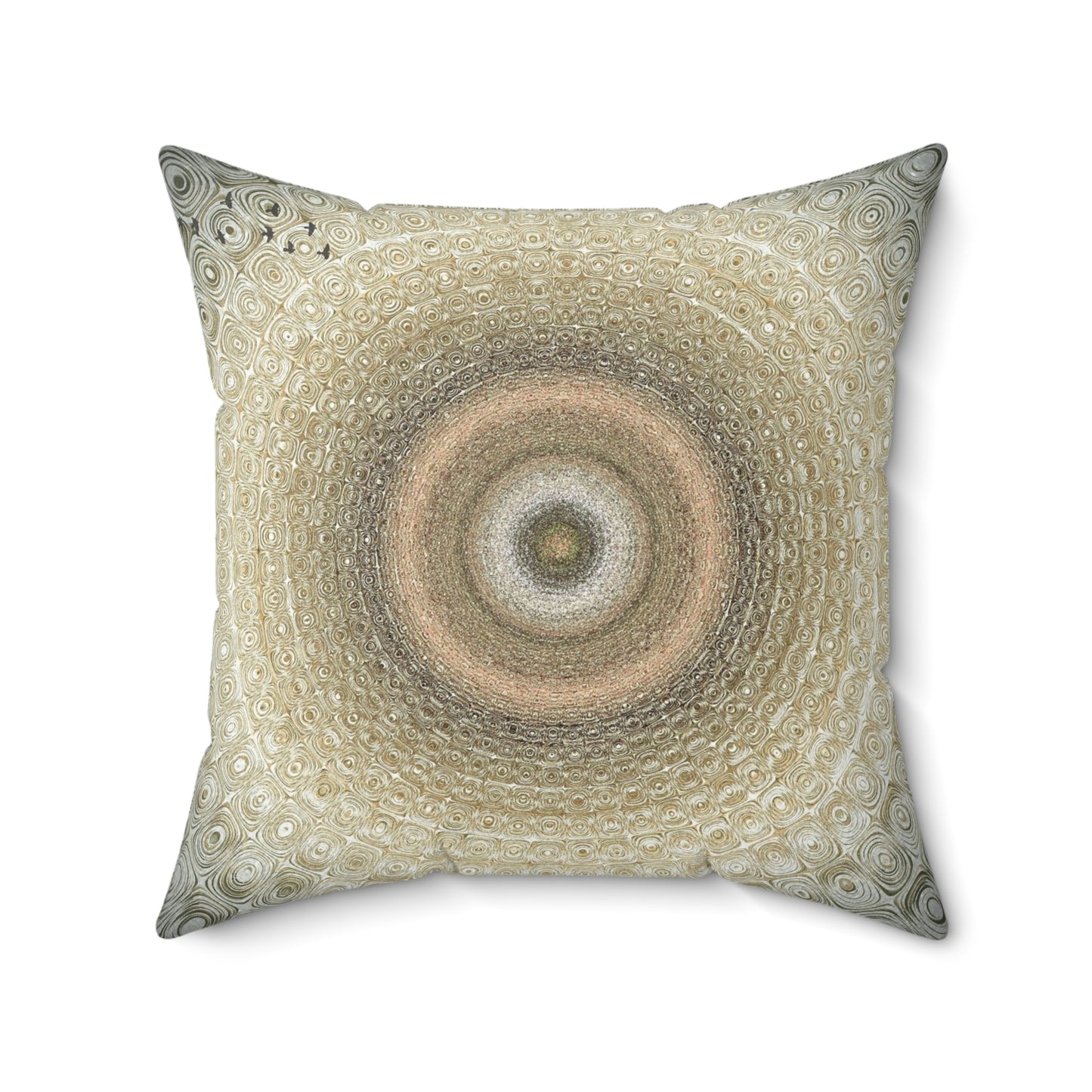 Bohemian Home Decor Pillow, Circular Patterned Cushion, Unique Room Accent, Cozy Throw Pillow, Gift for Home Lovers