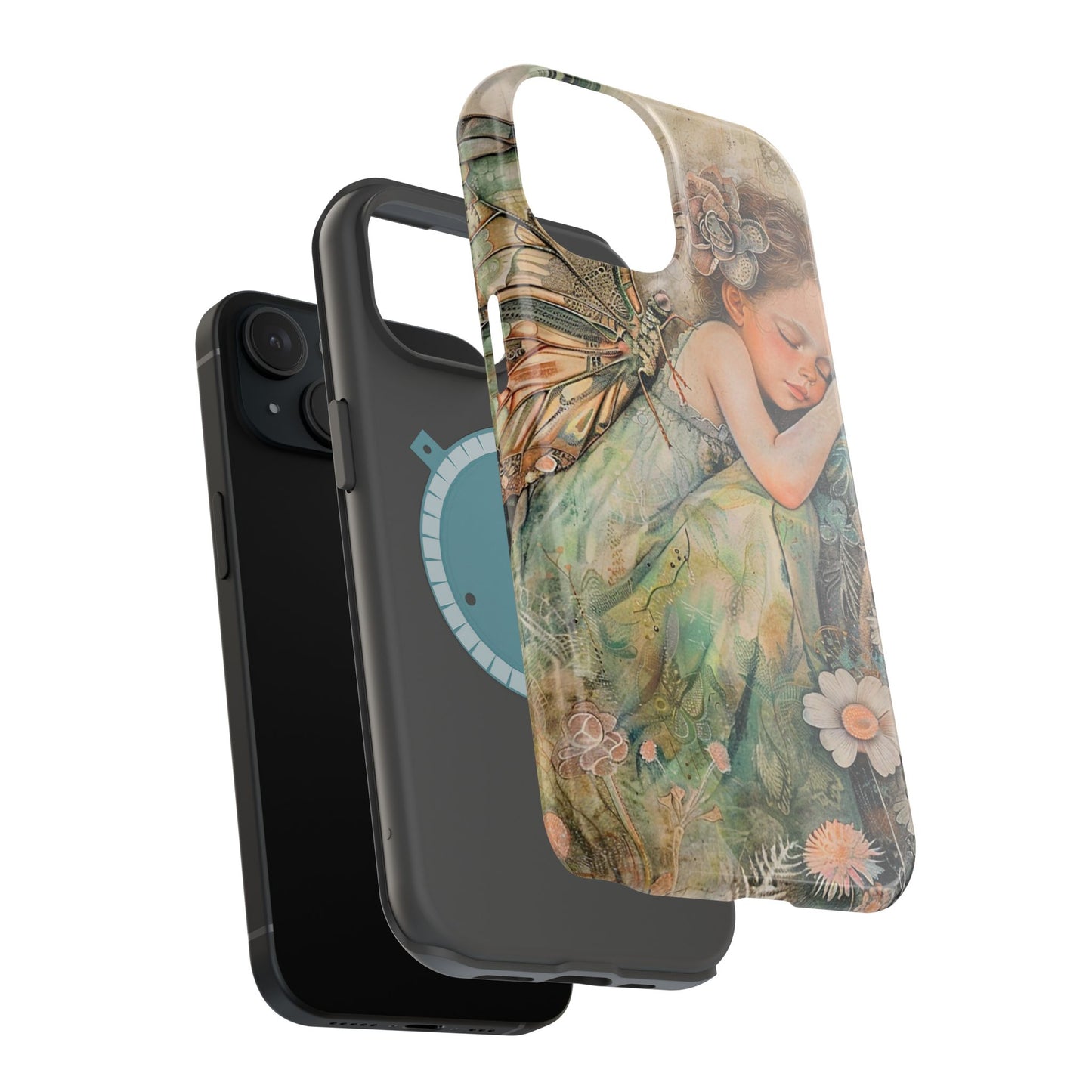 Fairy Sleeping Phone Case — Magnetic Impact-Resistant iPhone Cover