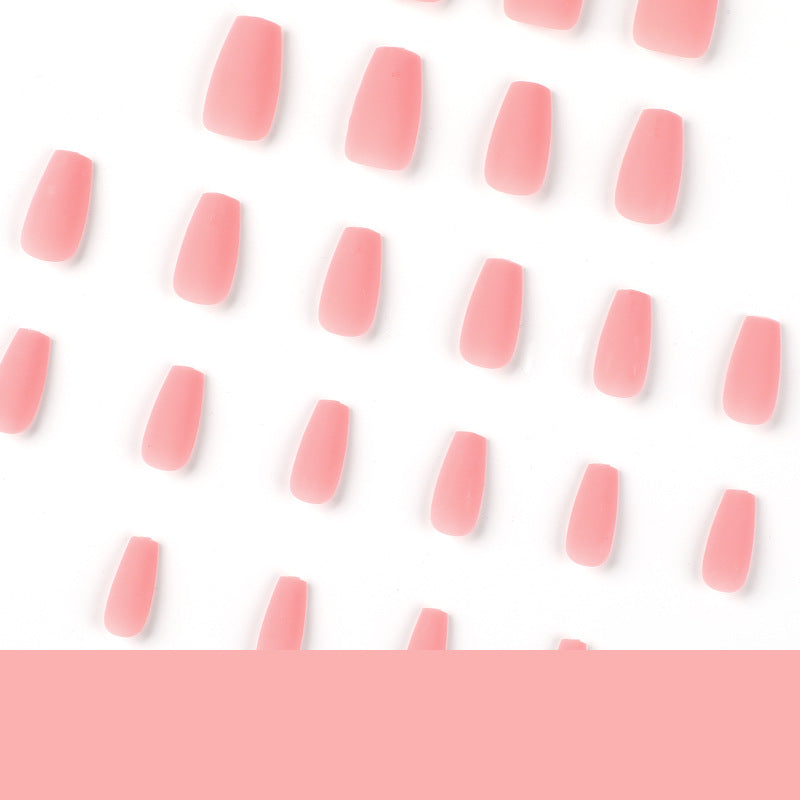 Press-on nails wholesale Solid color short ballet nail matte fake nail wholesale Nail art Press-on nails wholesale – Image 4