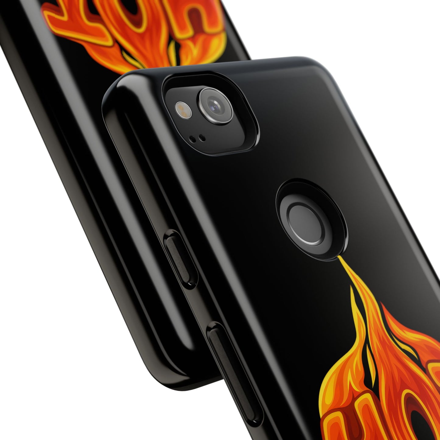 Stylish Phone Case, Hot Flames Design, Gift for Teens, Trendy Accessory, Protective Cover, Unique Phone Case