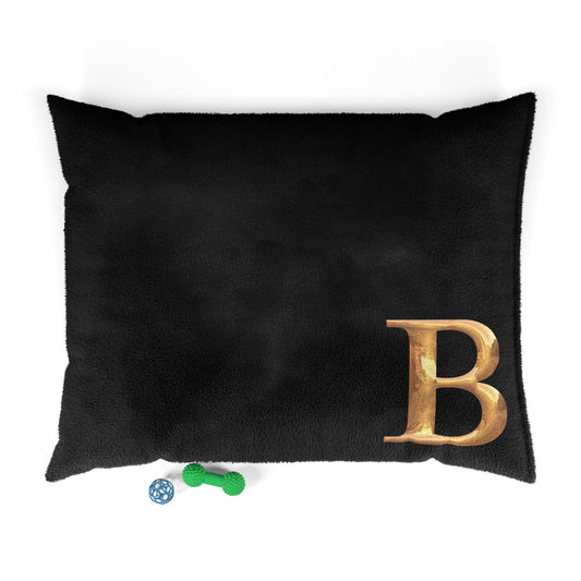 Personalized Pet Bed with Gold Letter Design, Cozy Dog Bed, Custom Cat Bed, Comfy Pet Mattress, Pet Gift for Dog Lovers