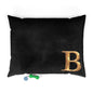 Personalized Pet Bed with Gold Letter Design, Cozy Dog Bed, Custom Cat Bed, Comfy Pet Mattress, Pet Gift for Dog Lovers