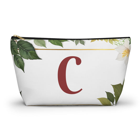 Copy of Personalized Floral Accessory Pouch, Makeup Bag, Gift for Her, Initial Pouch, Travel Organizer, Custom Cosmetic Bag