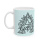 Mandala Design Ceramic Mug - Letter A Calming Tea & Coffee Cup, Gift for Her, Home Decor, Zen Vibes, Meditation
