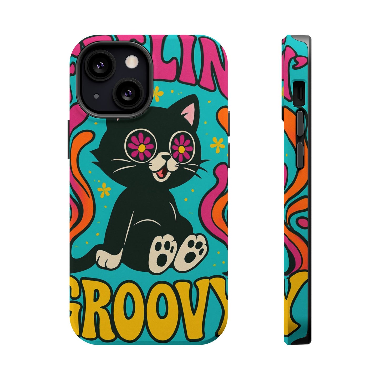 Groovy Cat Magnetic Impact-Resistant Phone Case
