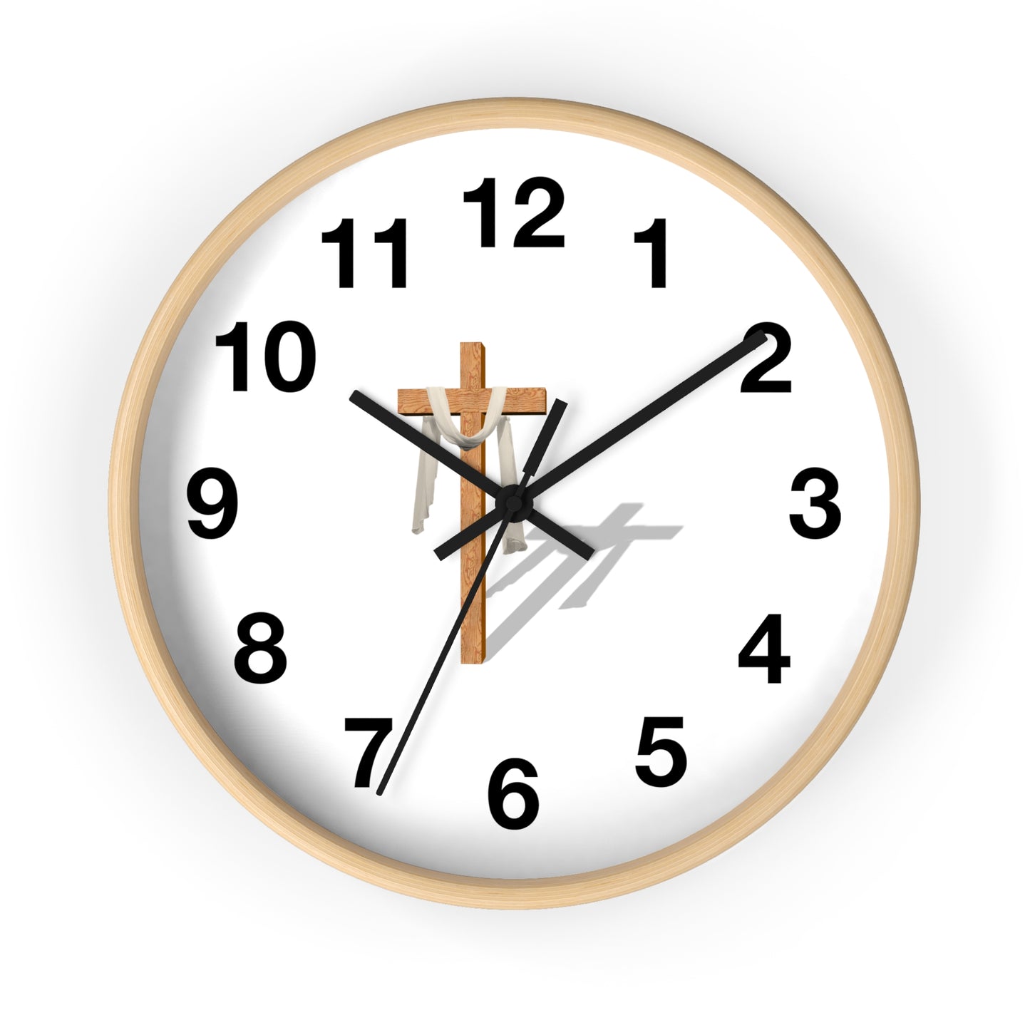 Faith-Inspired Wall Clock for Home Decor, Christian Gift, Religious Wall Art, Inspirational Timepiece, Perfect for Holidays and Celebrations