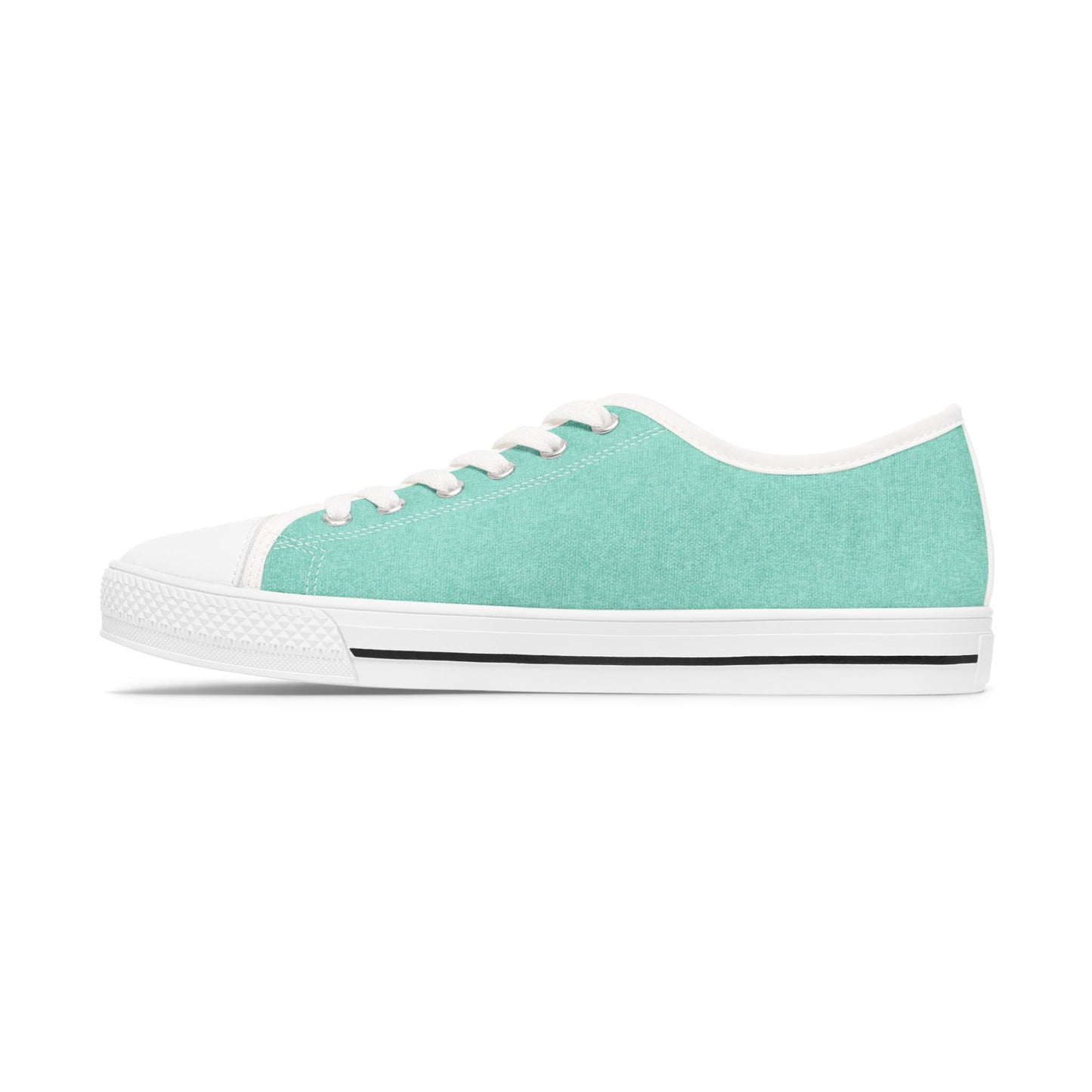 Mint Canvas Low Top Sneakers — Casual Everyday Shoes