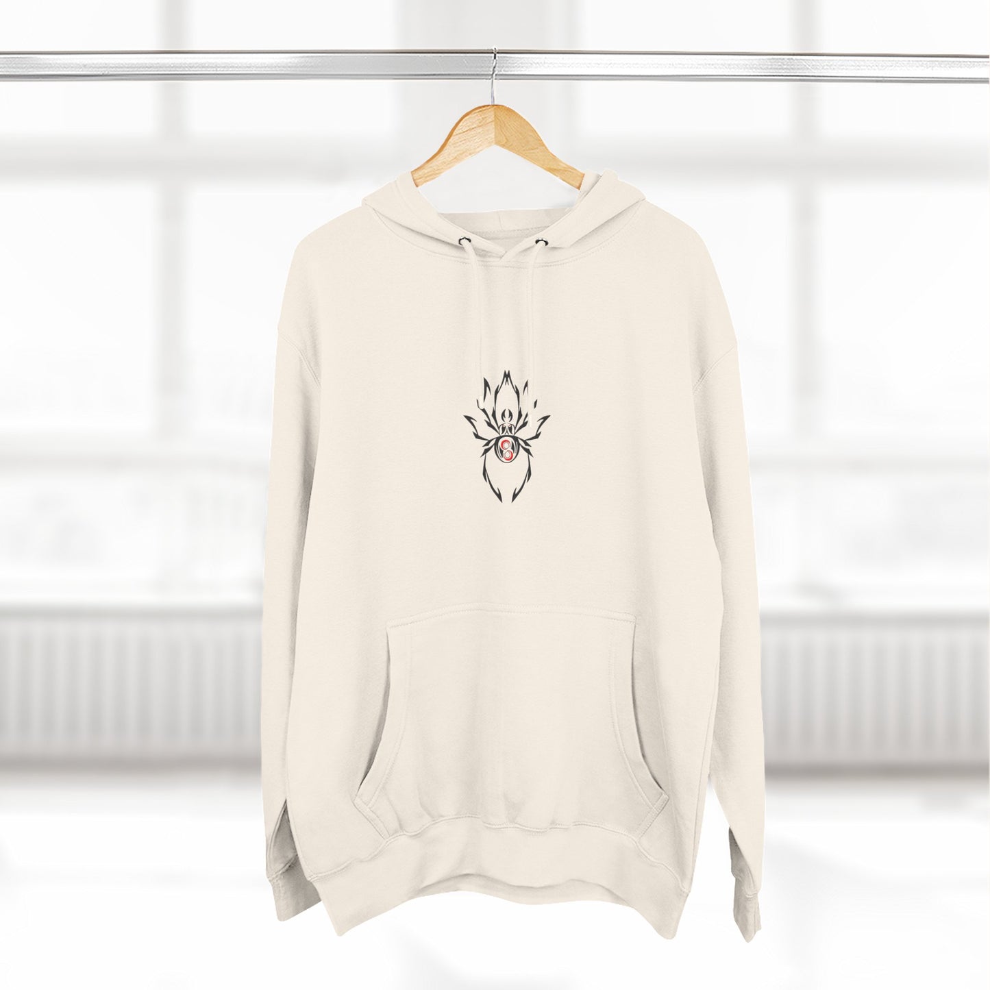 Cozy Spider Fleece Hoodie - Spooky Fashion, Unisex Casual Wear, Halloween Gift, Fall Fashion, Comfortable Layering
