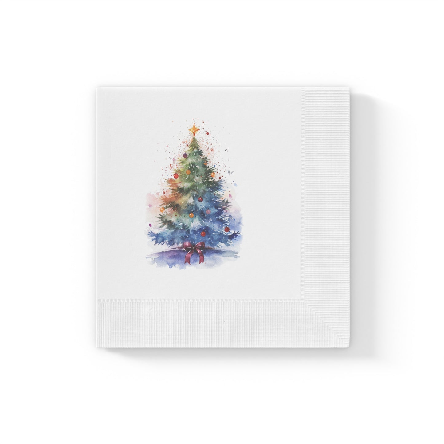 Festive Holiday Napkins with Christmas Tree Design, Seasonal Dinner Party Decor, Holiday Gatherings, Elegant Table Setting, Christmas Decor