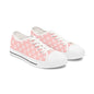 Pink Daisy Low Top Sneakers —  Floral Canvas Casual Shoes