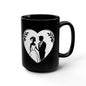 Wedding Couple Heart Black Mug — 15oz Brides & Grooms Coffee Cup