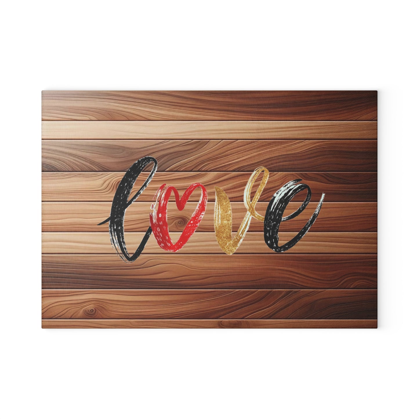 Love-Inspired Glass Cutting Board, Kitchen Decor, Wedding Gift, Anniversary Present, Home Chef Accessory, Heartwarming Gift