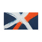 Abstract Navy & Orange Brushstroke Canvas