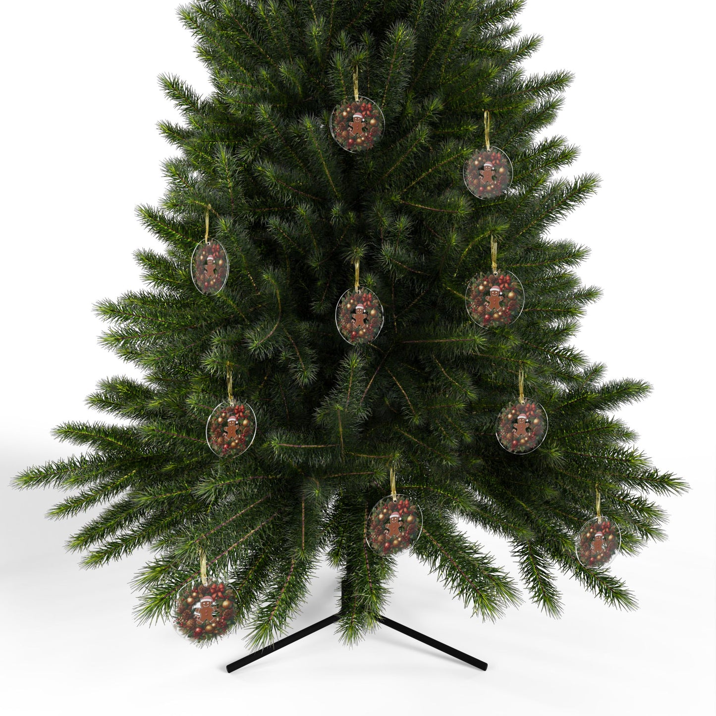 Gingerbread Wreath Acrylic Ornament – Cute Holiday Christmas Tree Decor