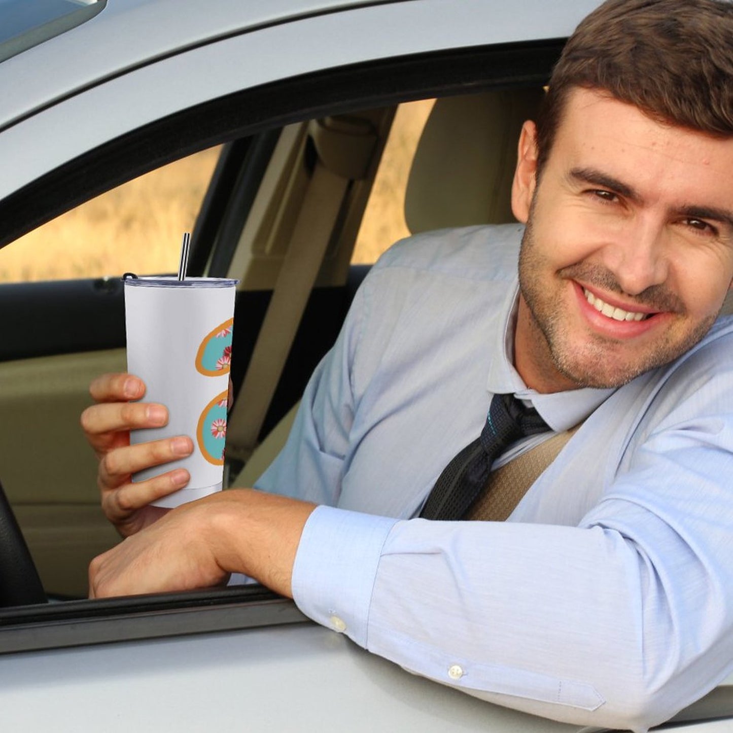 Car Travel Mug Set with Cleaning Kit (590ml/20oz)