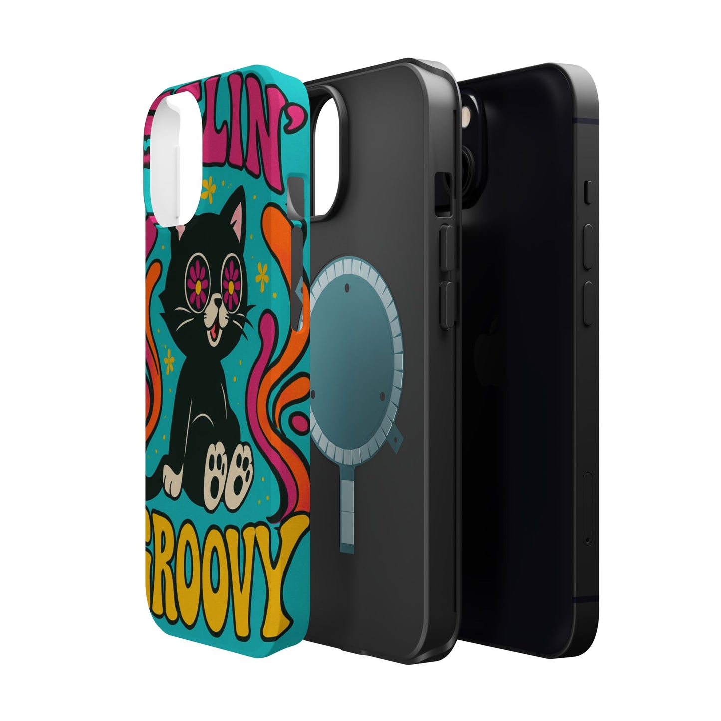 Groovy Cat Magnetic Impact-Resistant Phone Case