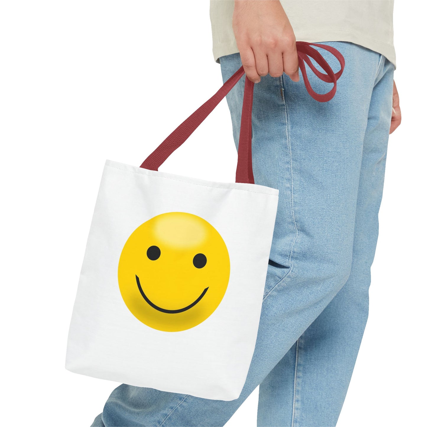 Smiley Face Tote Bag, Eco-Friendly Shopping Bag